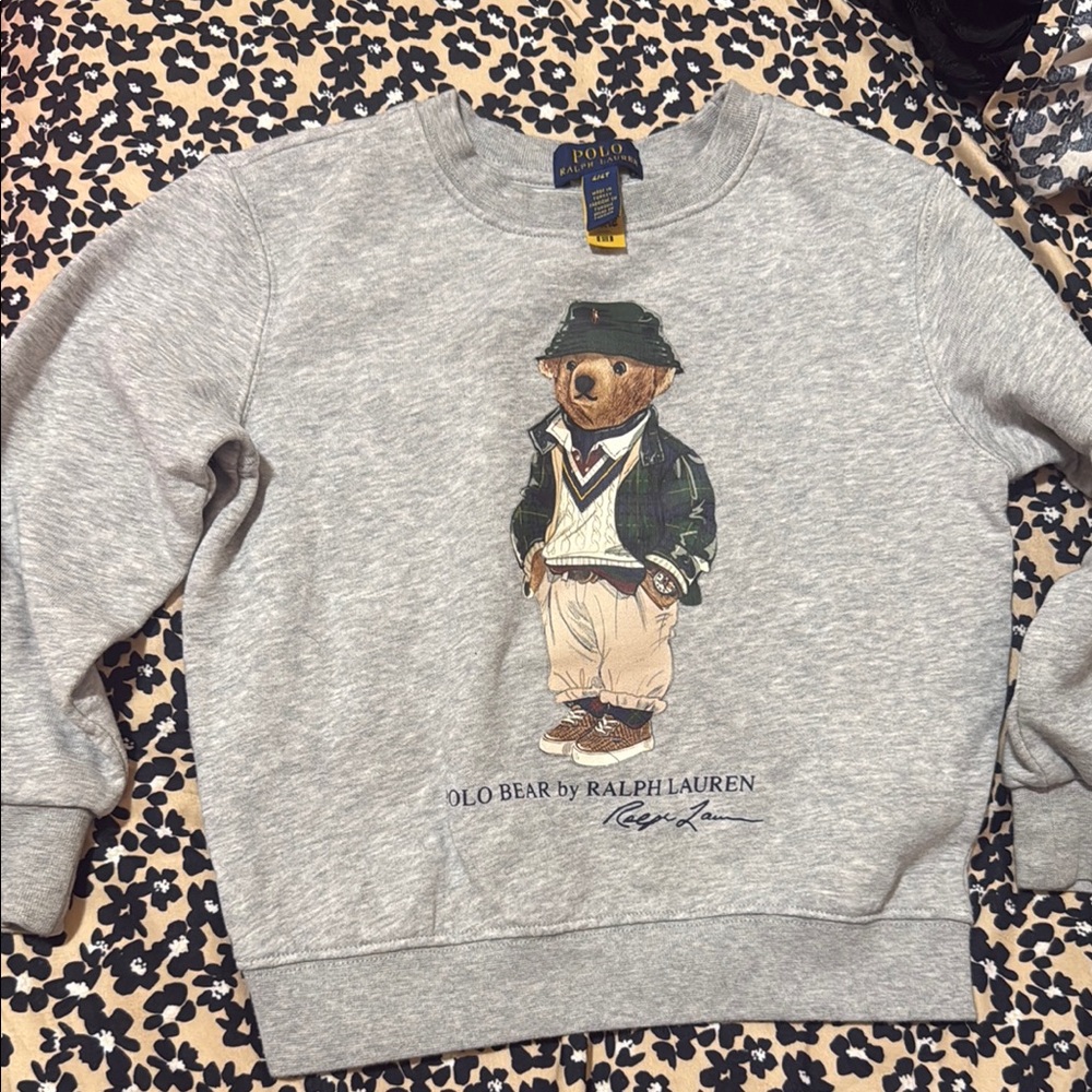 Ralph Lauren Gray Polo Bear Sweater